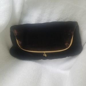 Vintage Ingber Foldover Brown Velvet Clutch